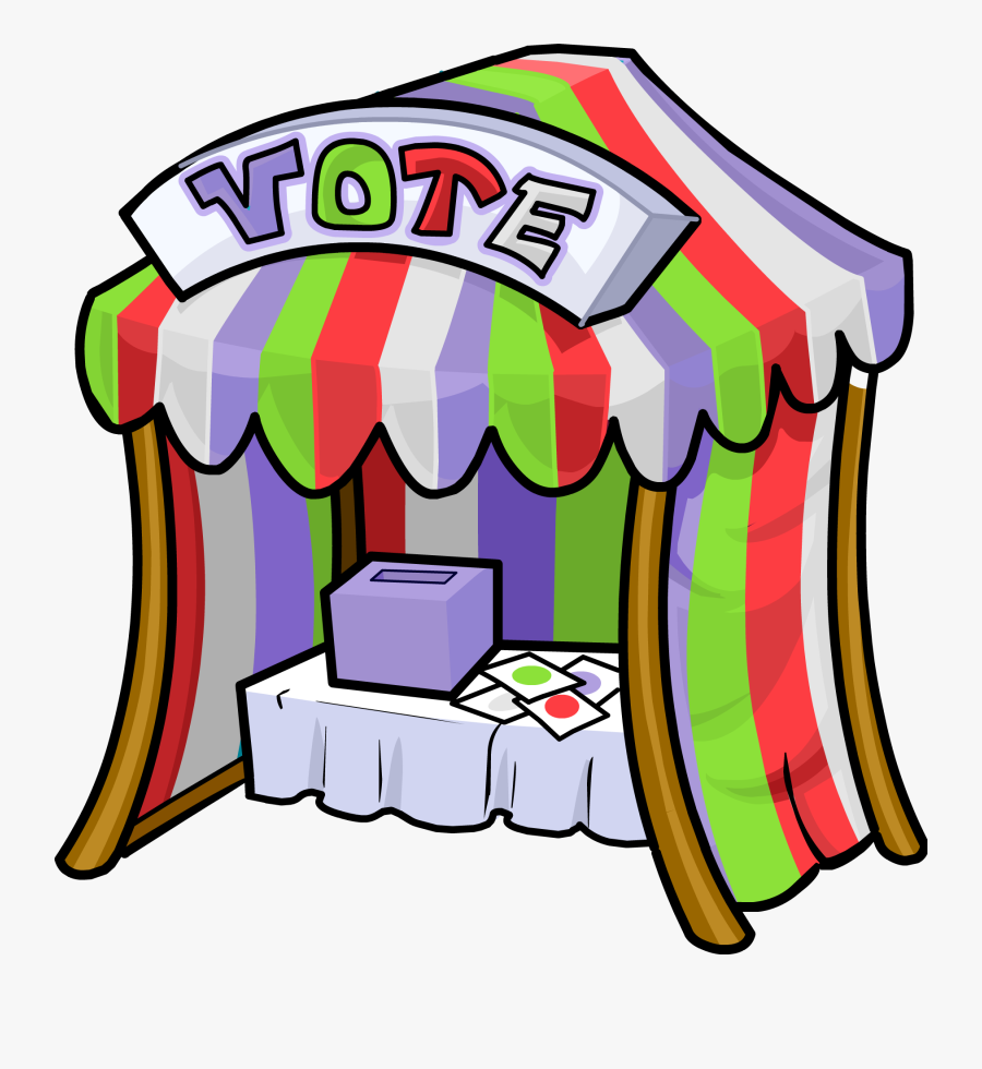 Image Royalty Free Download Voting Booth Clipart - Club Penguin Color Vote, Transparent Clipart