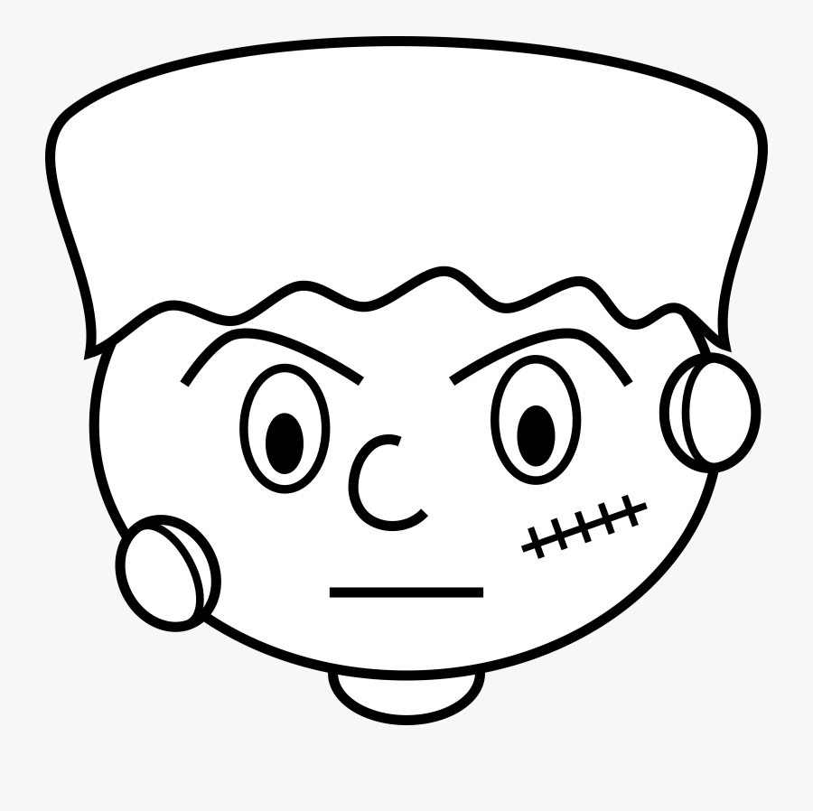 Free Frankenstein Cartoon Download - Halloween Frankenstein Clipart Black And White, Transparent Clipart