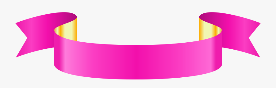 Pink Banner Transparent Png Clip Art Image - Pink Ribbon Banner Png, Transparent Clipart