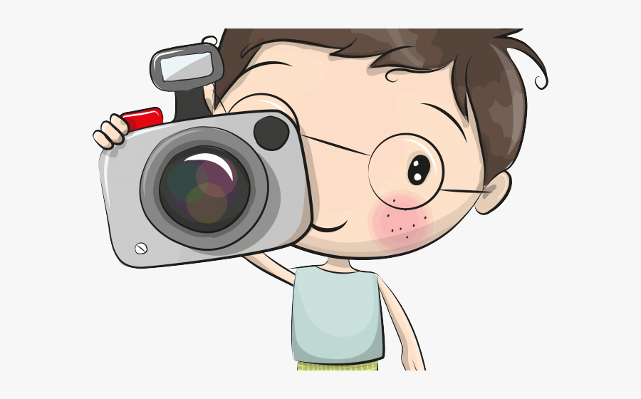 Photographer Cliparts Boy - Boy With Camera Cartoon, Transparent Clipart