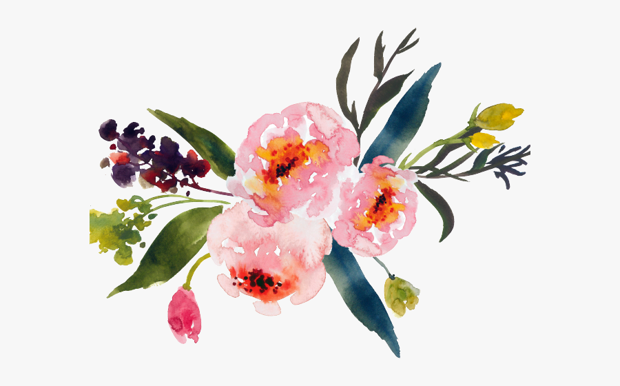 Artistic Clipart Watercolor Paint - Watercolor Flowers Transparent Background, Transparent Clipart