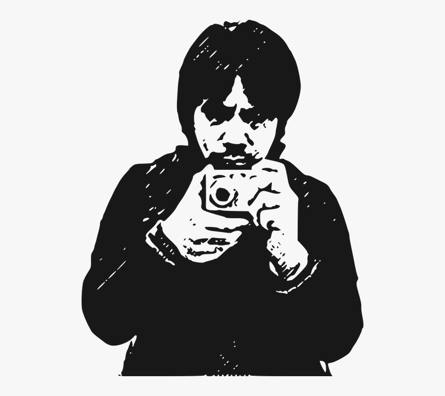 Camera, Man, People, Photographer - Camera Man Vector Png, Transparent Clipart