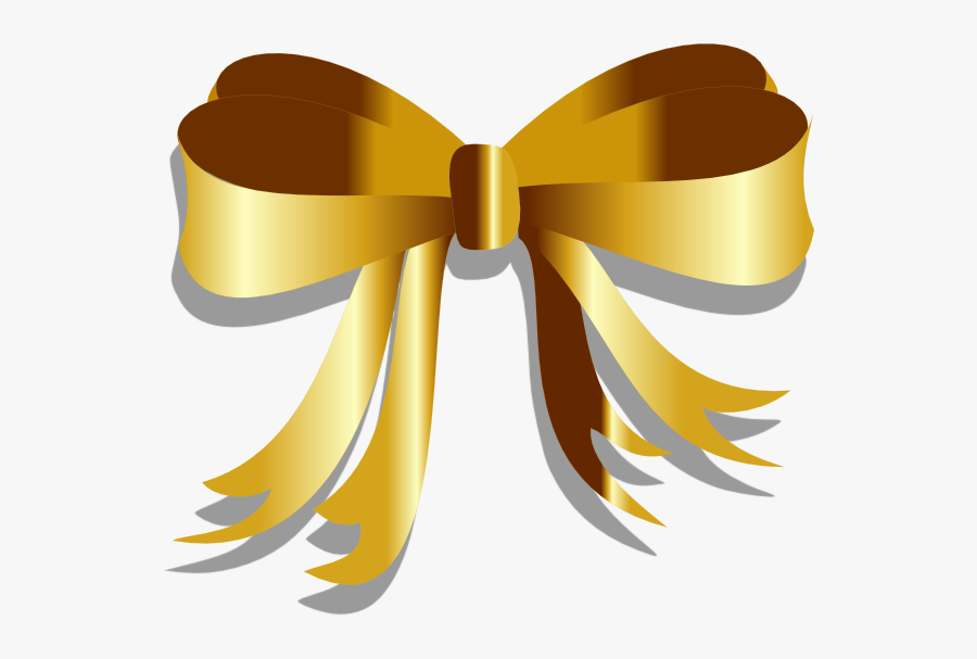 Yellow,clip Accessory,bow Tie - Transparent Background Gold Ribbons Vector, Transparent Clipart