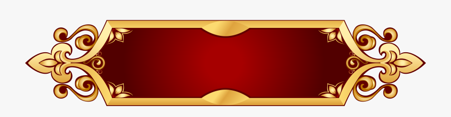Decorative Banner Transparent Png Picture - Banner Name Plate Png, Transparent Clipart