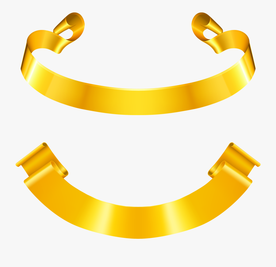 Euclidean Vector Gold Clip - Gold Banner And Ribbon, Transparent Clipart