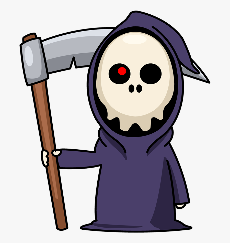 Grim Reaper Clip Art - Cartoon Grim Reaper Gamer, Transparent Clipart