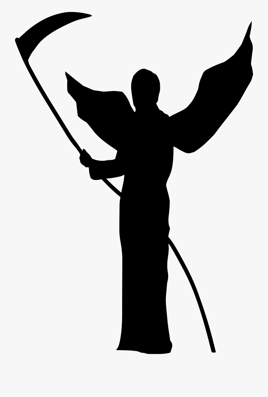 Scary Grim Reaper Clipart - Grim Reaper Silhouette Png, Transparent Clipart