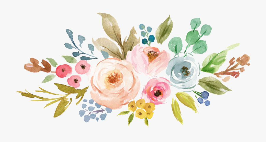 Ink Colorful Transparent Hand Painted Flowers Png - Transparent Background Watercolor Flower Png, Transparent Clipart