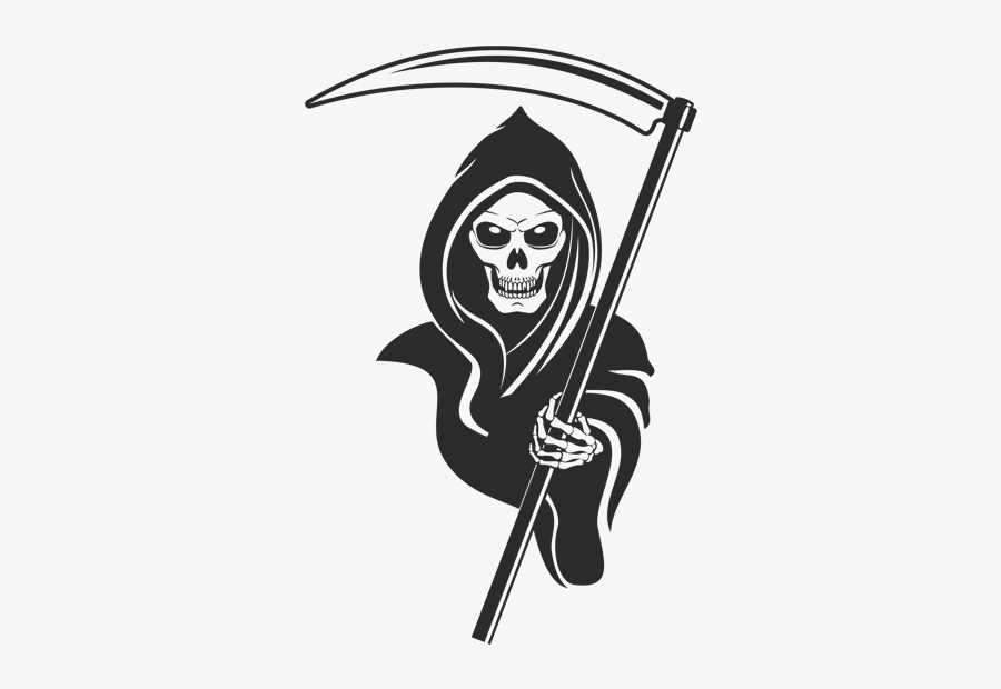 Clip Art Logo Png For - Grim Reaper Black And White, Transparent Clipart