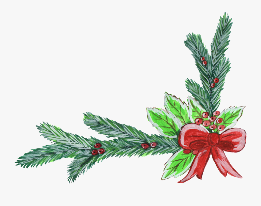 Wonderful Christmas Corner Gallery And New Year - Christmas Corner Wreath Decorations, Transparent Clipart