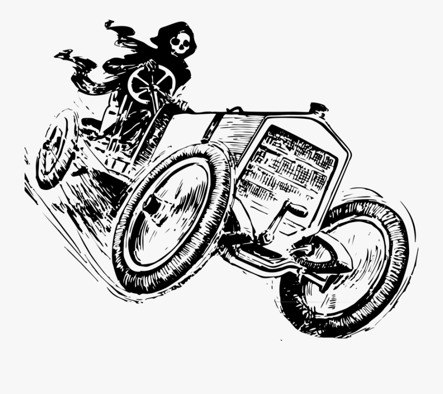 Death Reaper Grim Reaper Grimreaper Skeleton Grim - Grim Reaper In Car, Transparent Clipart