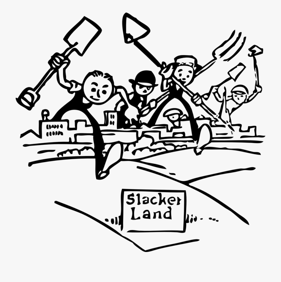 Land - Clipart - Slacker Black And White Clipart, Transparent Clipart
