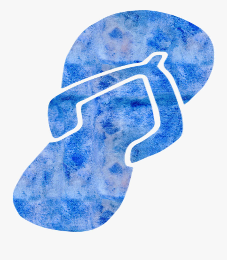 Free Printable-watercolor Clipart - Flip-flops, Transparent Clipart