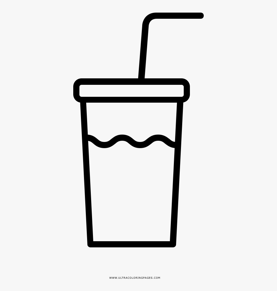 Soft Drink Coloring Page - Soft Drink Free Icon, Transparent Clipart