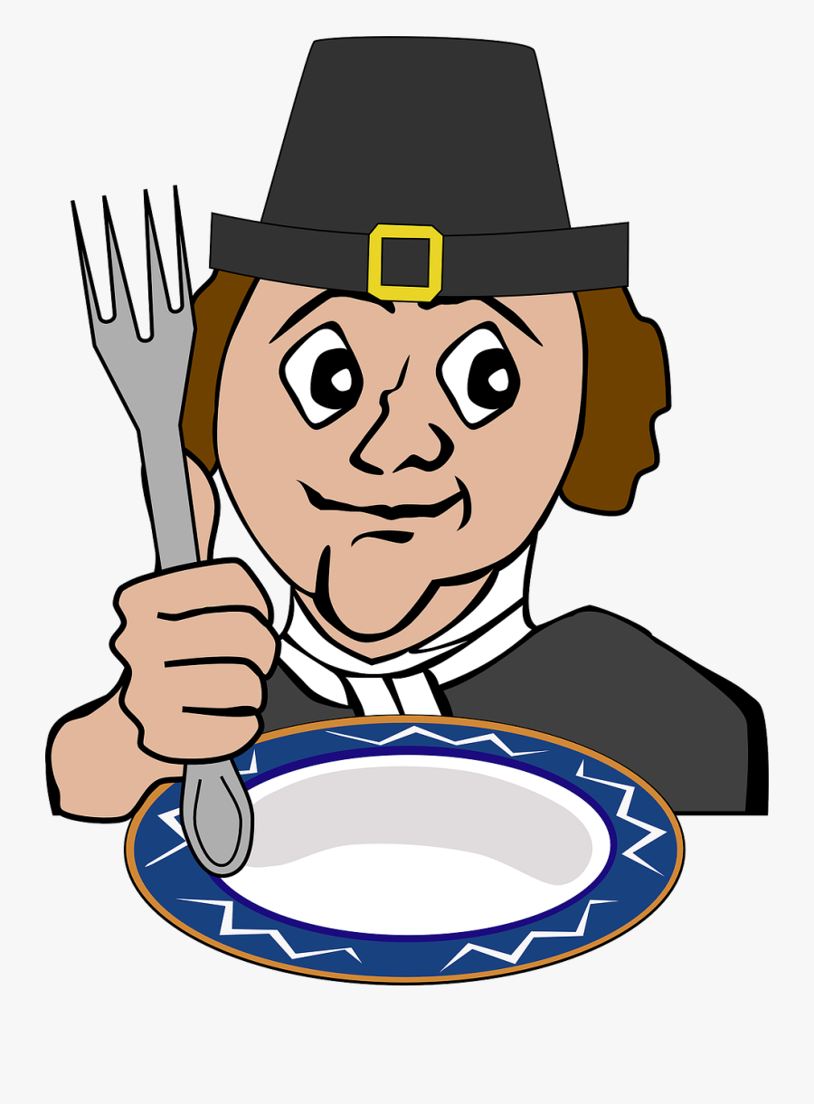 Plate, Person, Hungry, Face, - Hungry Pilgrims Clipart, Transparent Clipart