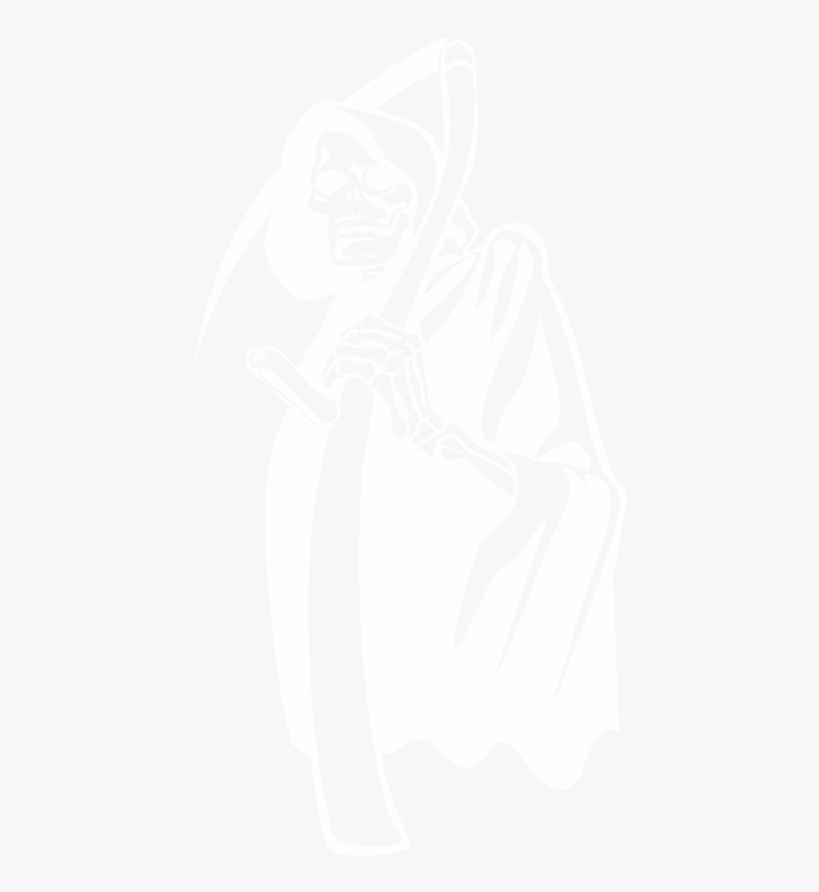 White Grim Reaper Png, Transparent Clipart