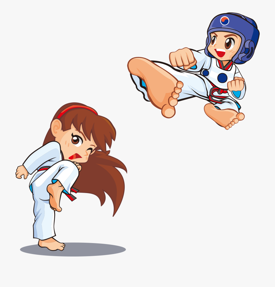 Boys Clipart Taekwondo - Taekwondo Kids Vector, Transparent Clipart