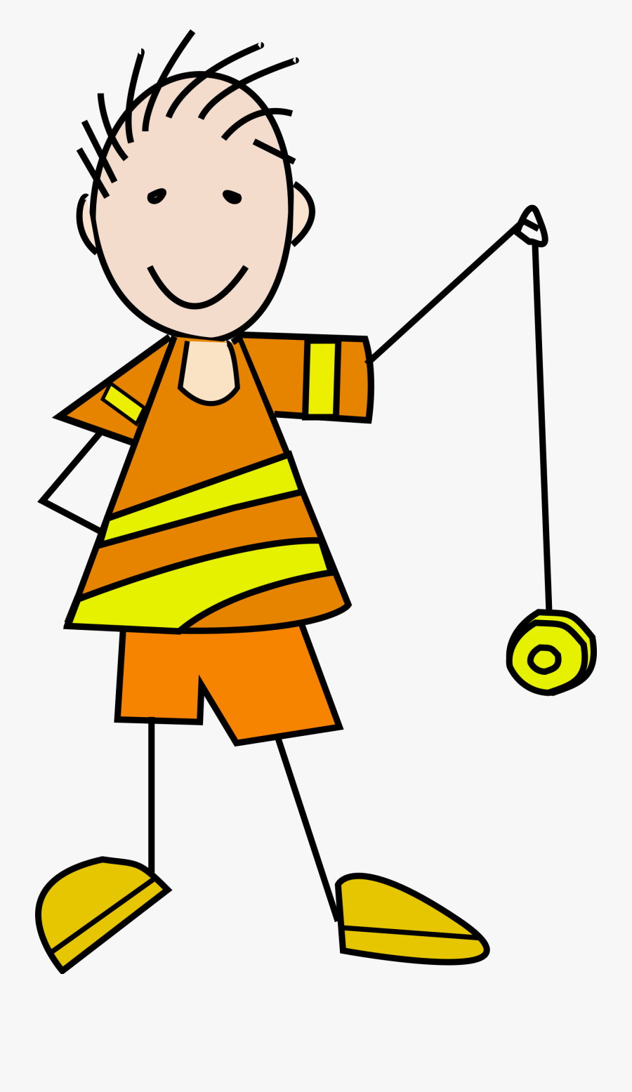 Transparent Clip Art Boy - Play With A Yoyo, Transparent Clipart