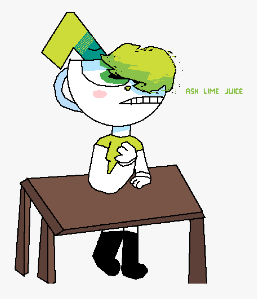 Ask My Cuphead Oc Lime Juice - Cartoon, Transparent Clipart