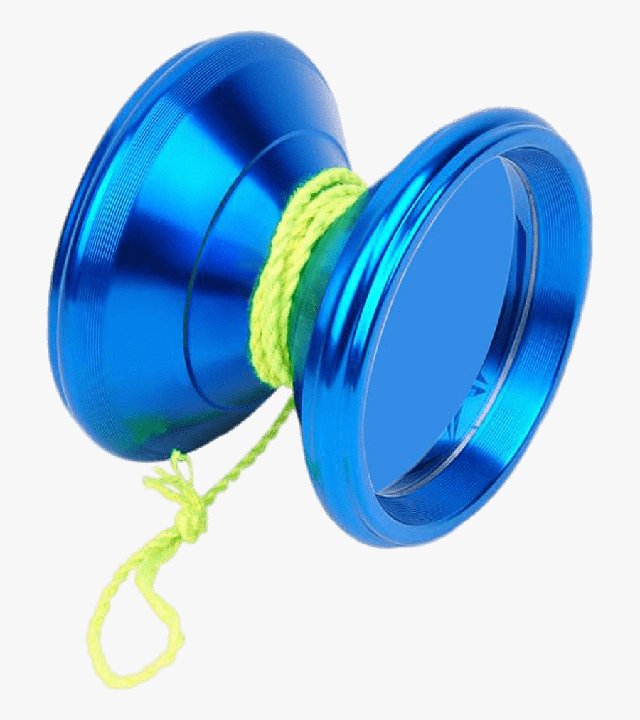 Blue Yo Yo Toy With Green String - Yoyo With Transparent Background, Transparent Clipart