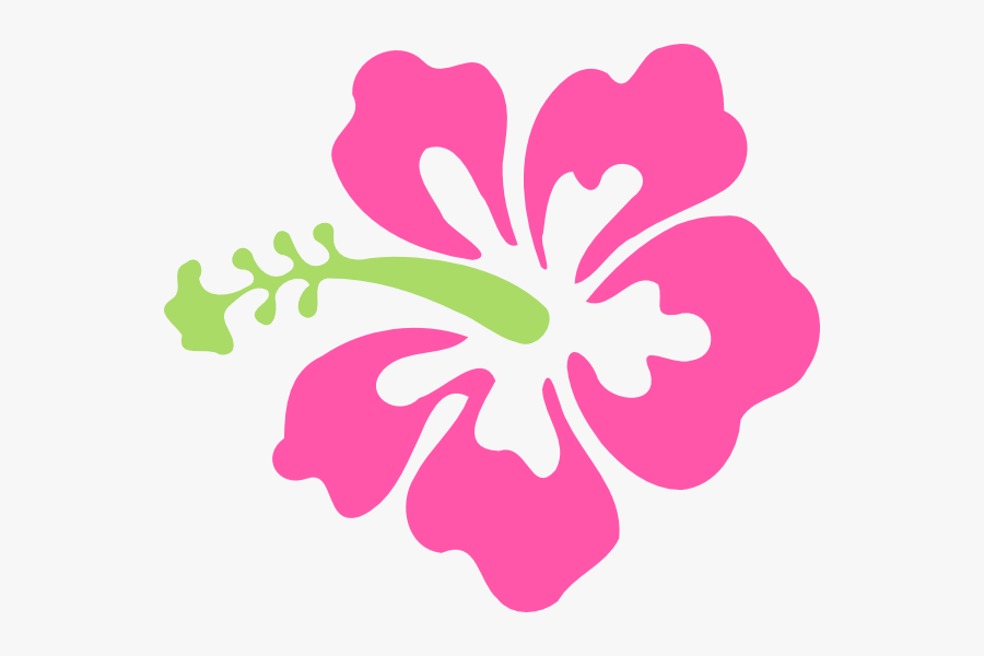 Lime Green Flower Clipart - Pink Hibiscus Flower Clipart , Free