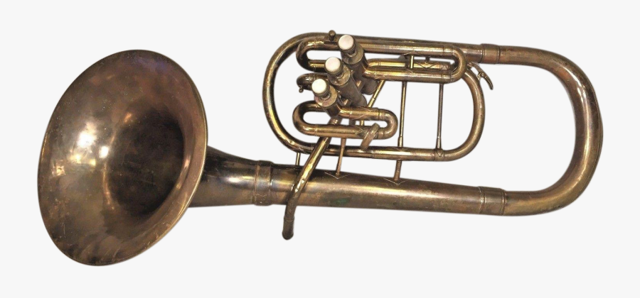 Vintage 3 Valve Pan American Euphonium Baritone Elkhart - Cornet, Transparent Clipart
