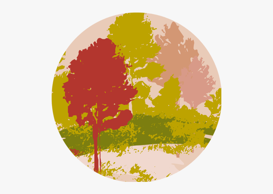 Painted Horizon Round Picture - Illustration, Transparent Clipart