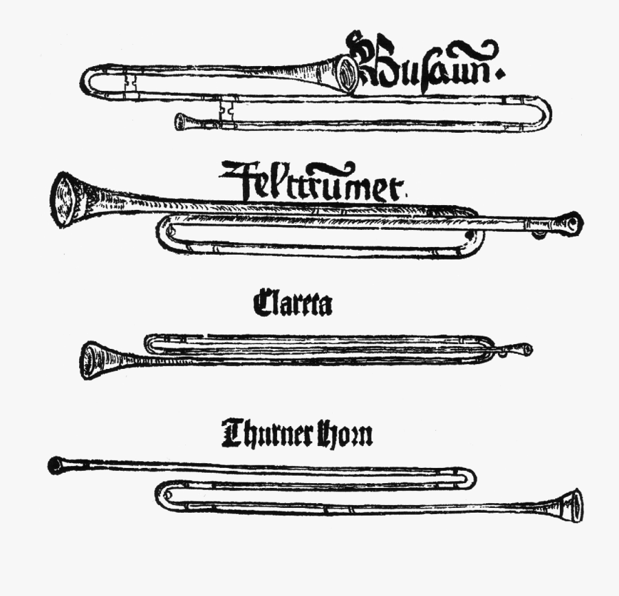 Busaun - Sackbut Trombone, Transparent Clipart