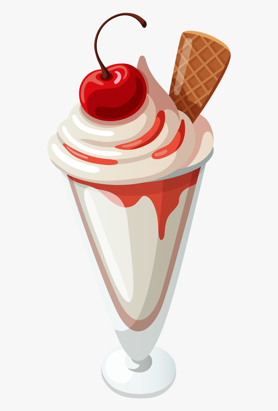 Animated Ice Cream Sundae, Transparent Clipart