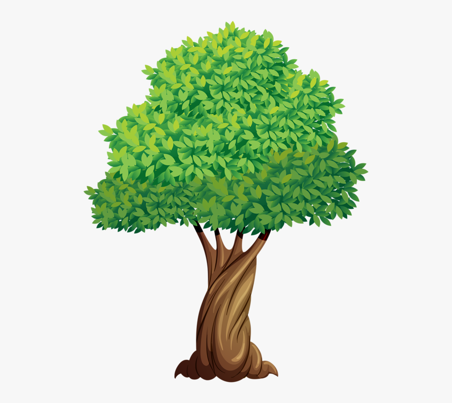 Lime Tree Clipart - Cartoon Tree With Vines, Transparent Clipart