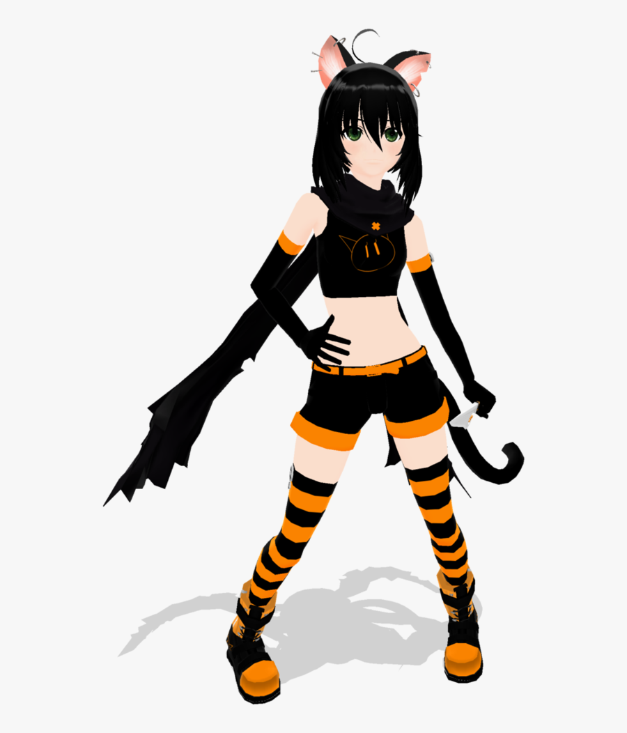 Mmd Black Cat Thief By Kanahiko-chan - Cartoon, Transparent Clipart