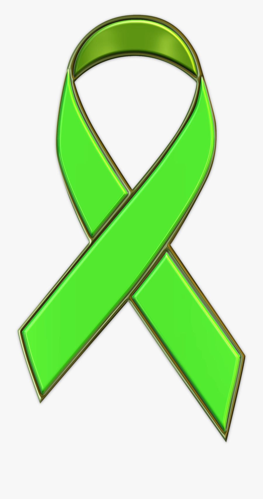 Clip Art Green Cancer Ribbon Meaning, Transparent Clipart