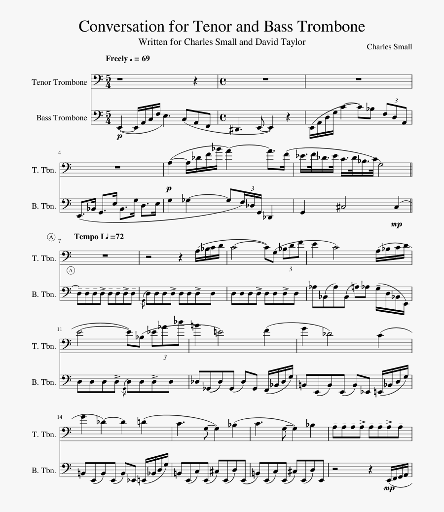 Conversation For Tenor And Bass Trombone, Transparent Clipart