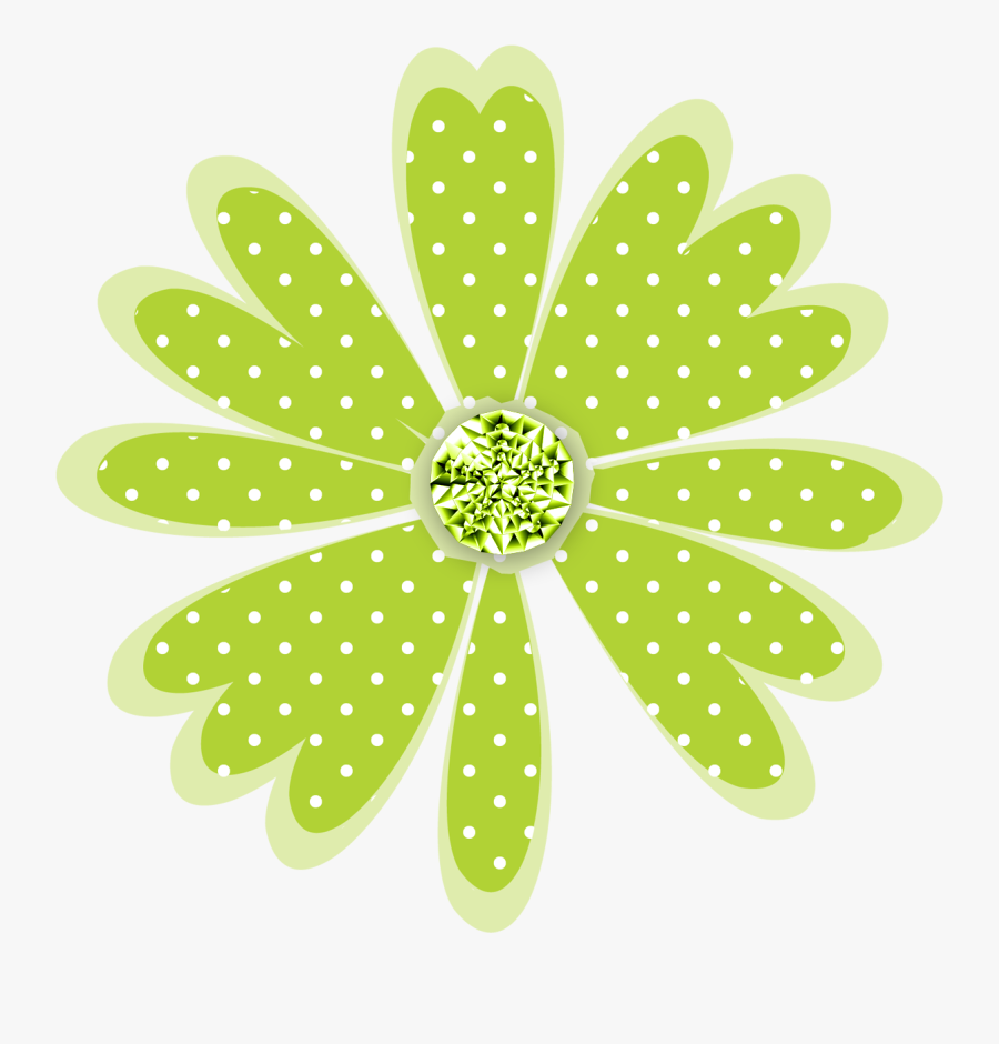 All Things Positively Positive - Polka Dot Flower Clipart, Transparent Clipart