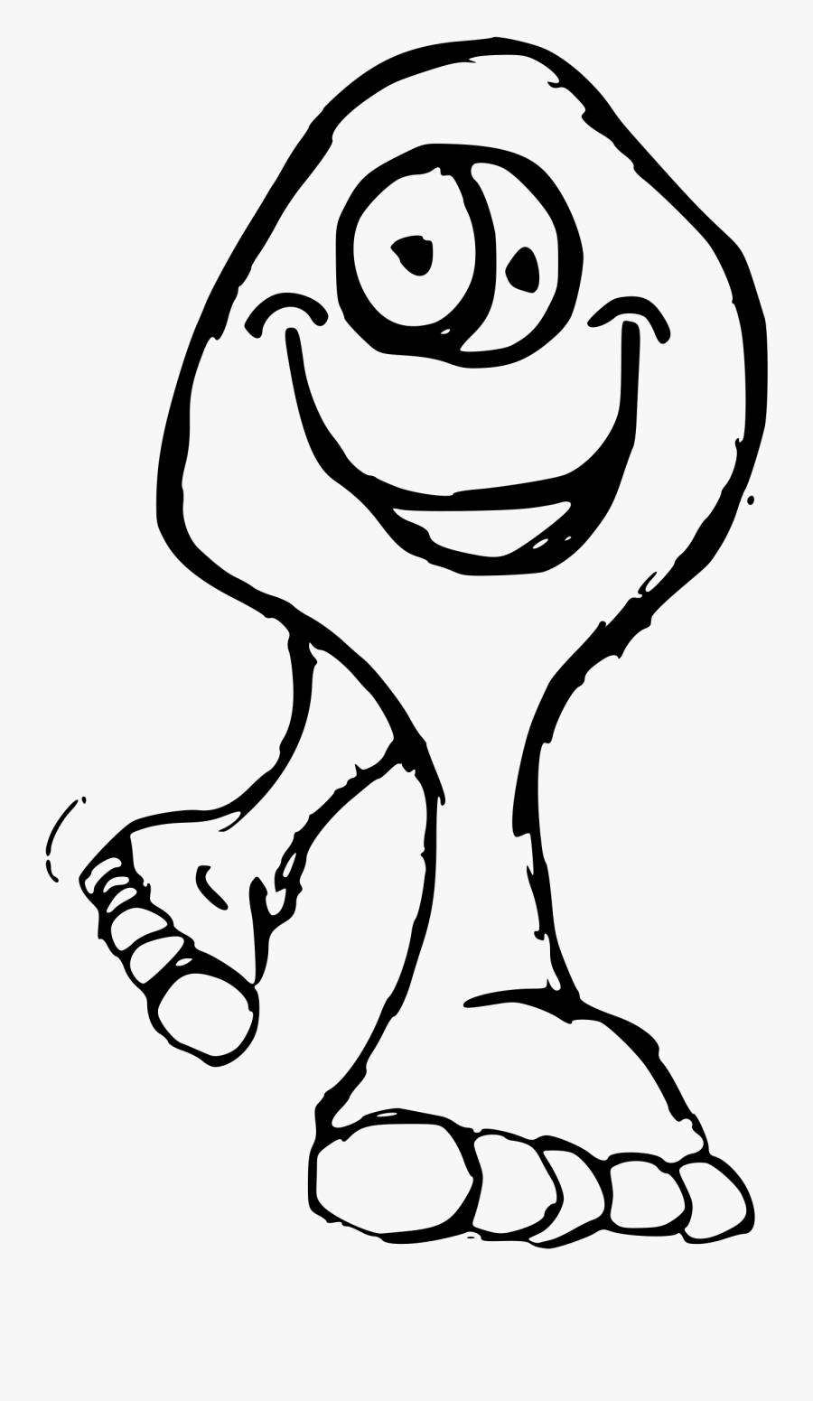 Happy Bigfoot - Doodles Png, Transparent Clipart