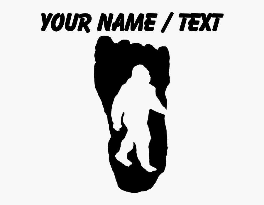 Custom Bigfoot Footprint Drinking Glass - Poster, Transparent Clipart