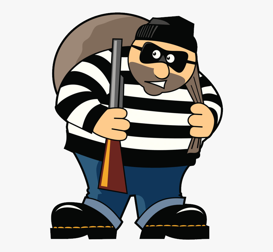 50069 - Cartoon Robber, Transparent Clipart