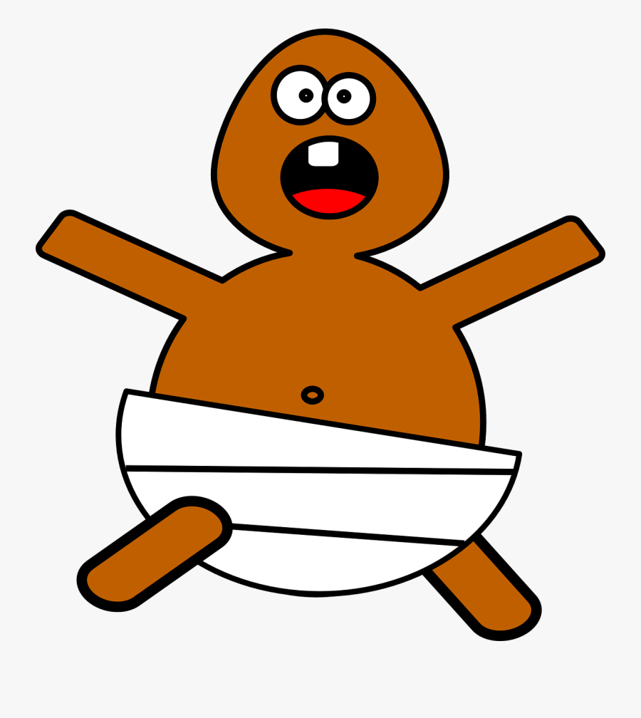 Excited African -american Baby In White Diaper Svg - African Baby Clipart Gif, Transparent Clipart