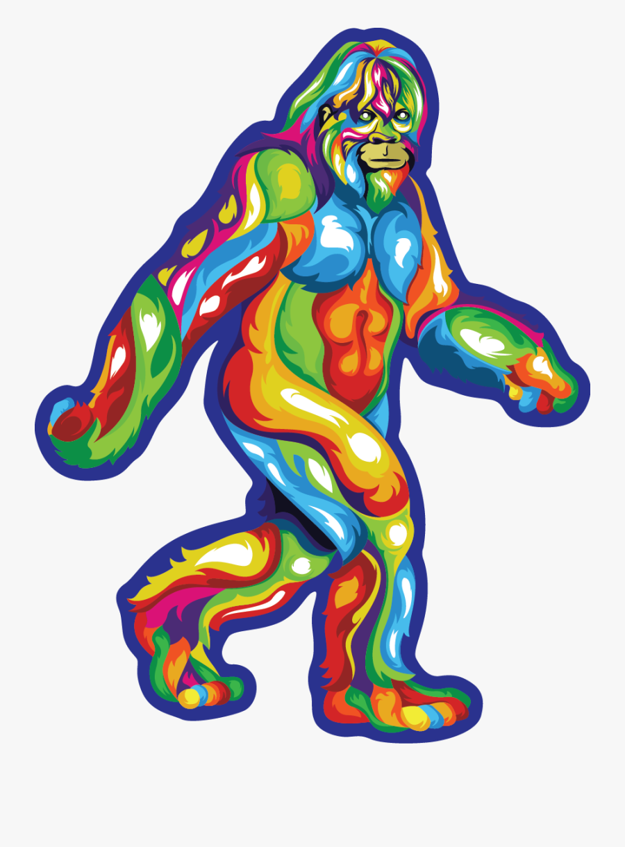 Bold Colorful Bigfoot Stroll Sticke Heart Sticker Company - Sticker, Transparent Clipart