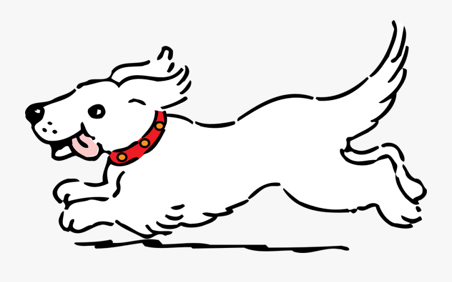 Dog Clipart Cartoon - Dog Running Coloring Pages, Transparent Clipart