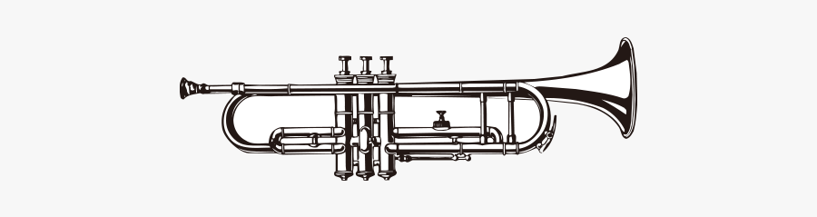 Musical Instrument Trombone Brass Instrument Royalty-free - Instrument Black And White, Transparent Clipart