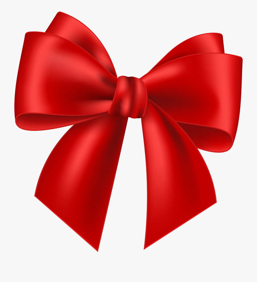 Red Transparent Clip Art - Red Bow Transparent, Transparent Clipart