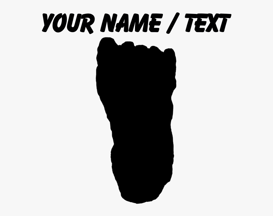 Custom Bigfoot Footprint Silhouette Baby Blanket, Transparent Clipart