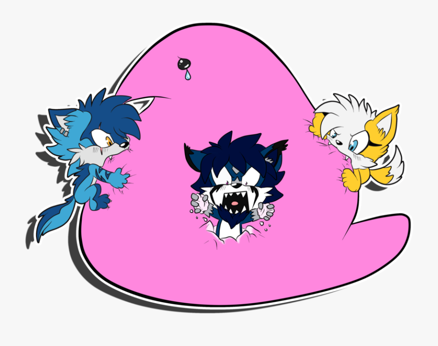 Giant And Hungry Little Monsters By Lancerwolf Clipart - Cartoon, Transparent Clipart