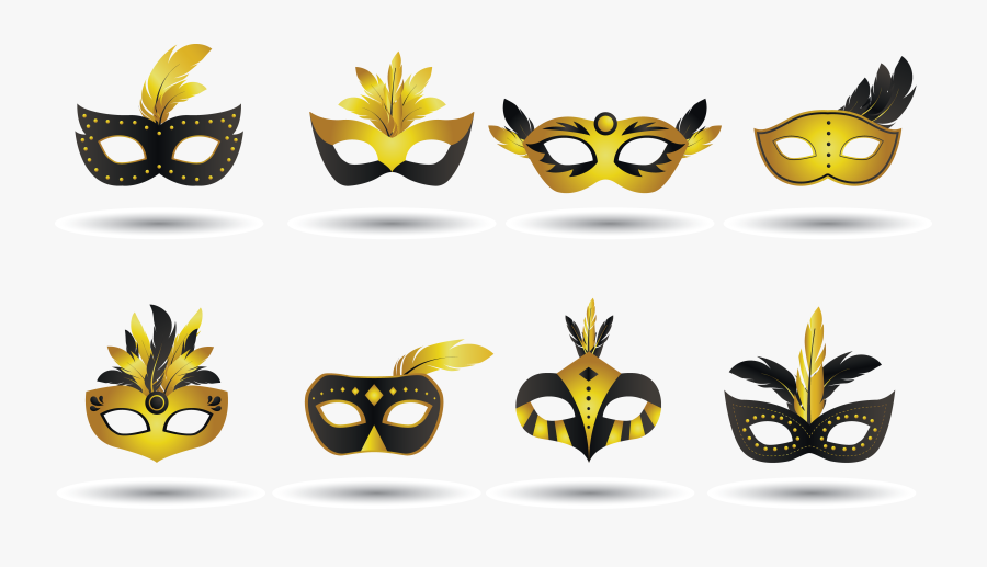 Masquerade Vector - Cartoon Masquerade Masks, Transparent Clipart