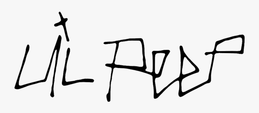 Transparent Rappers Clipart - Lil Peep Name Art, Transparent Clipart