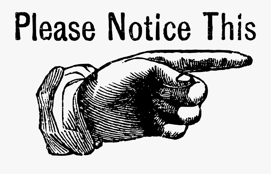 Transparent Attention Sign Png - Notice Clipart, Transparent Clipart