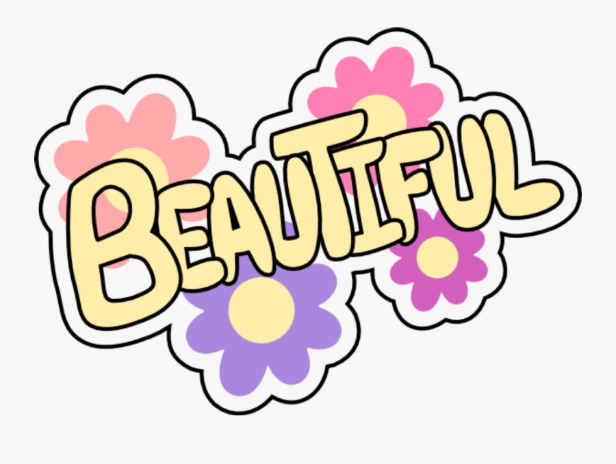 Ftestickers Text Typography Beautiful - You Are Beautiful Clipart, Transparent Clipart