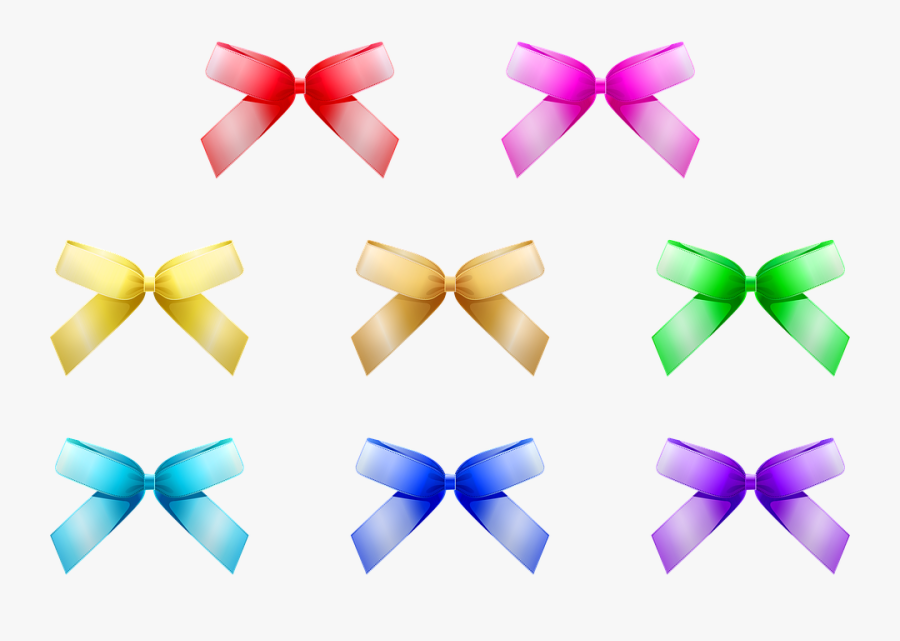 Transparent Ribbons And Bows Clipart - イラスト 素材 リボン, Transparent Clipart