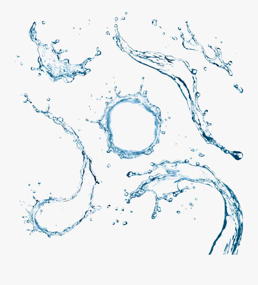 Hd Blue Water Circle With Water Drops - Water Drop Png Hd, Transparent Clipart